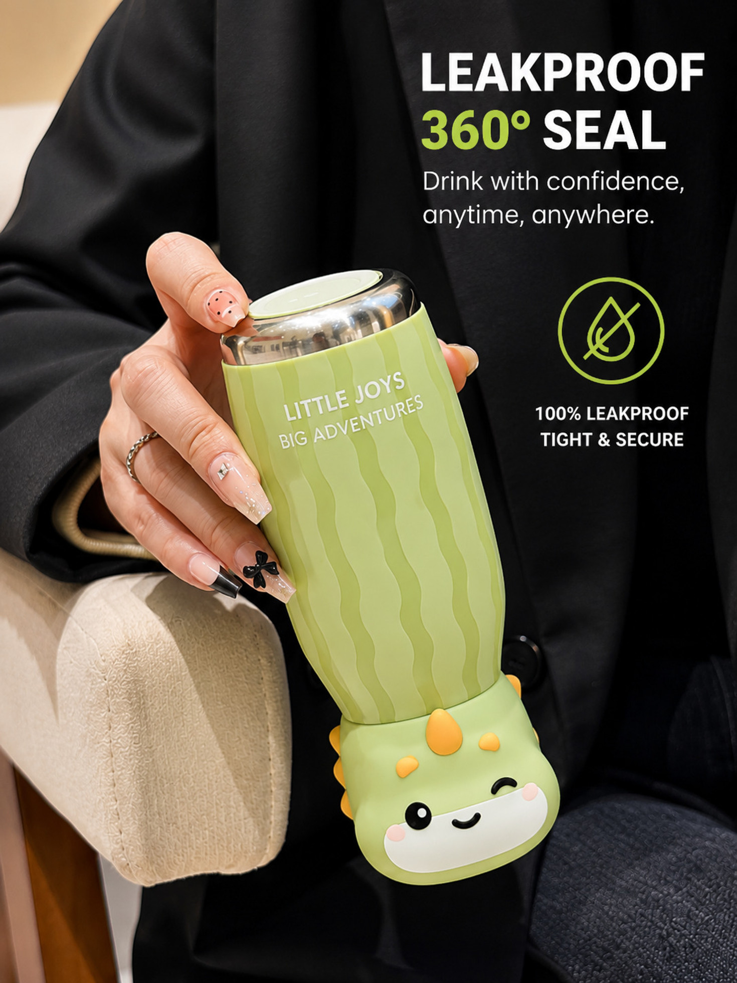 480ml Animal Sipper Water Bottle Flask ll Stainless Steel Flask ll