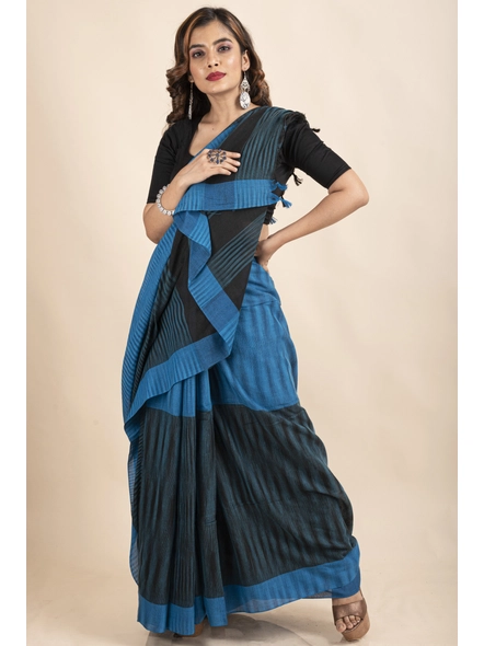 Terracotta Grace Handloom Blended Cotton Saree