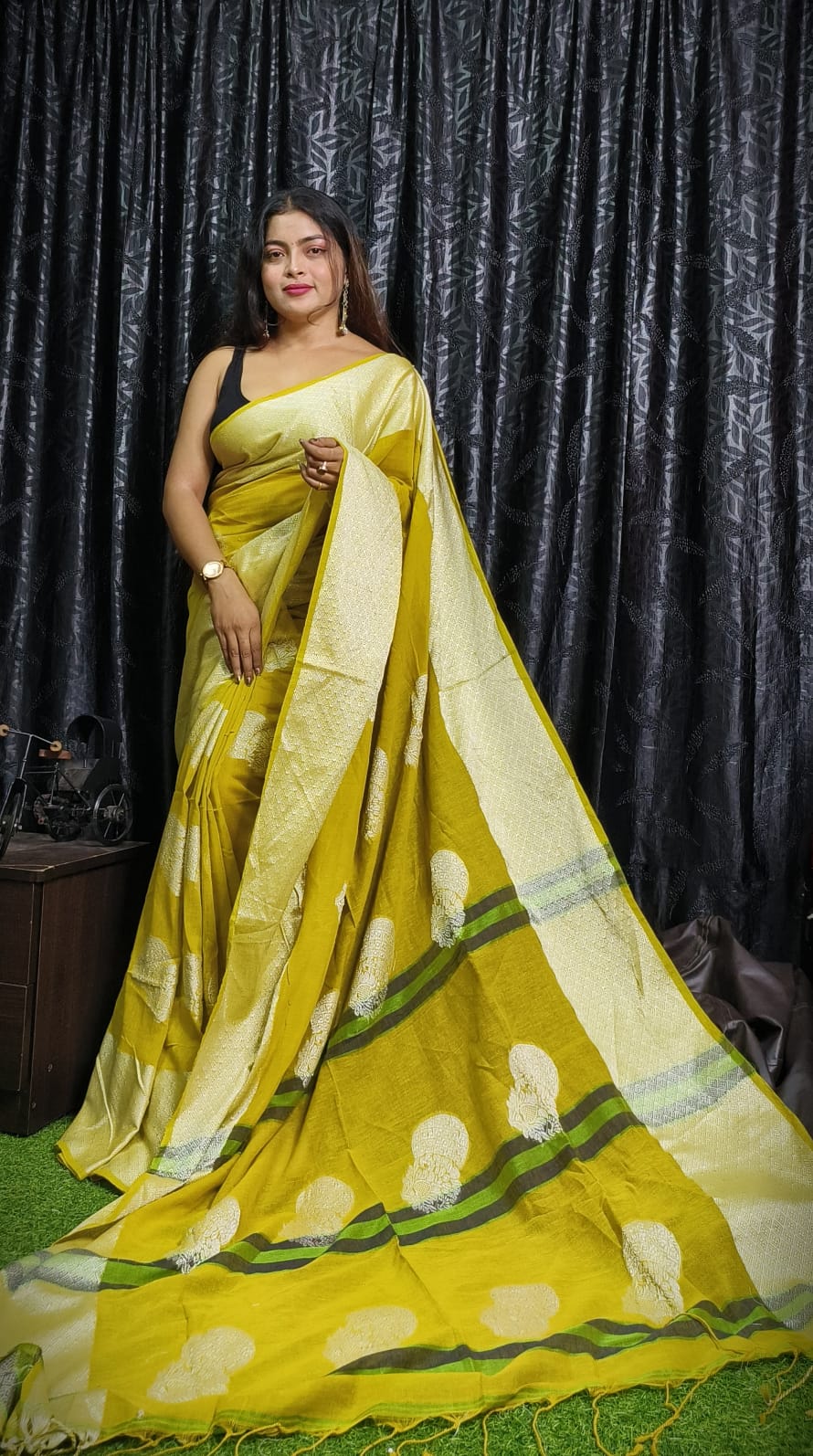 Handloom Khadi Cotton Boutique Saree
