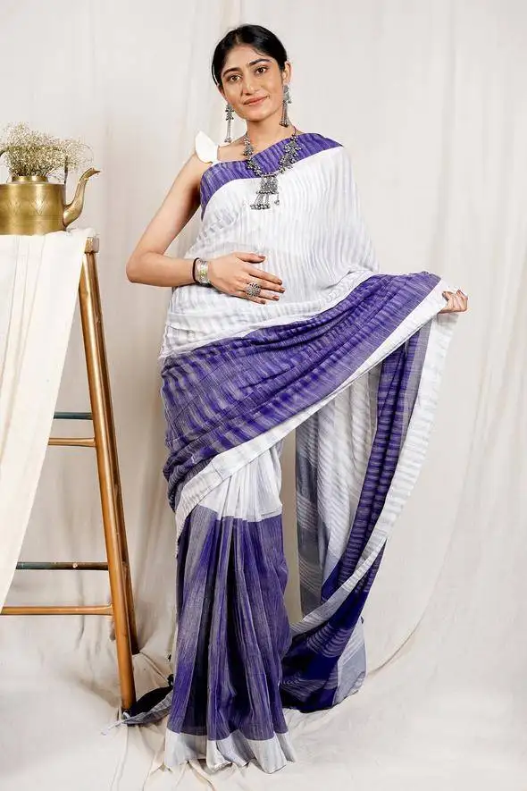 Terracotta Grace Handloom Blended Cotton Saree