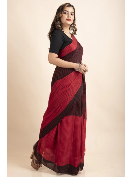 Terracotta Grace Handloom Blended Cotton Saree