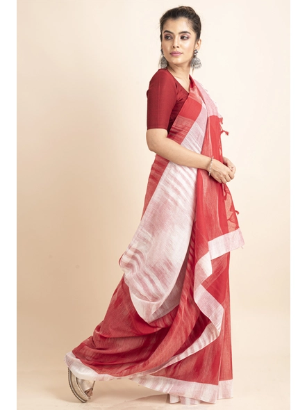 Terracotta Grace Handloom Blended Cotton Saree