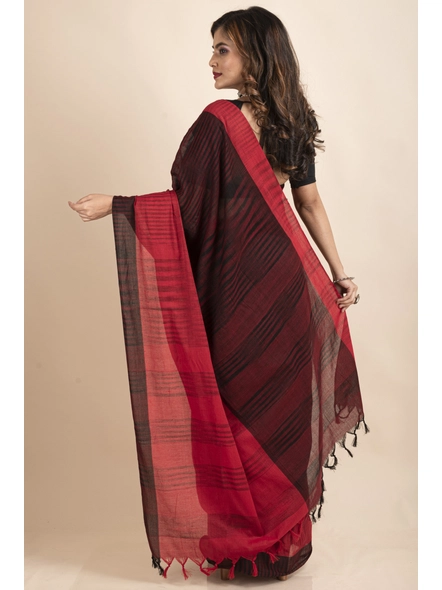 Terracotta Grace Handloom Blended Cotton Saree