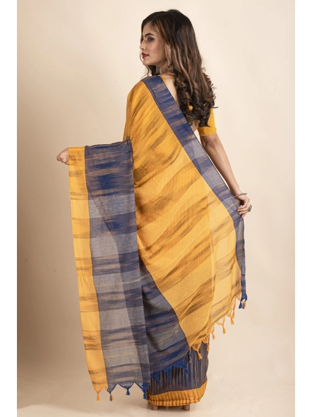 Terracotta Grace Handloom Blended Cotton Saree l