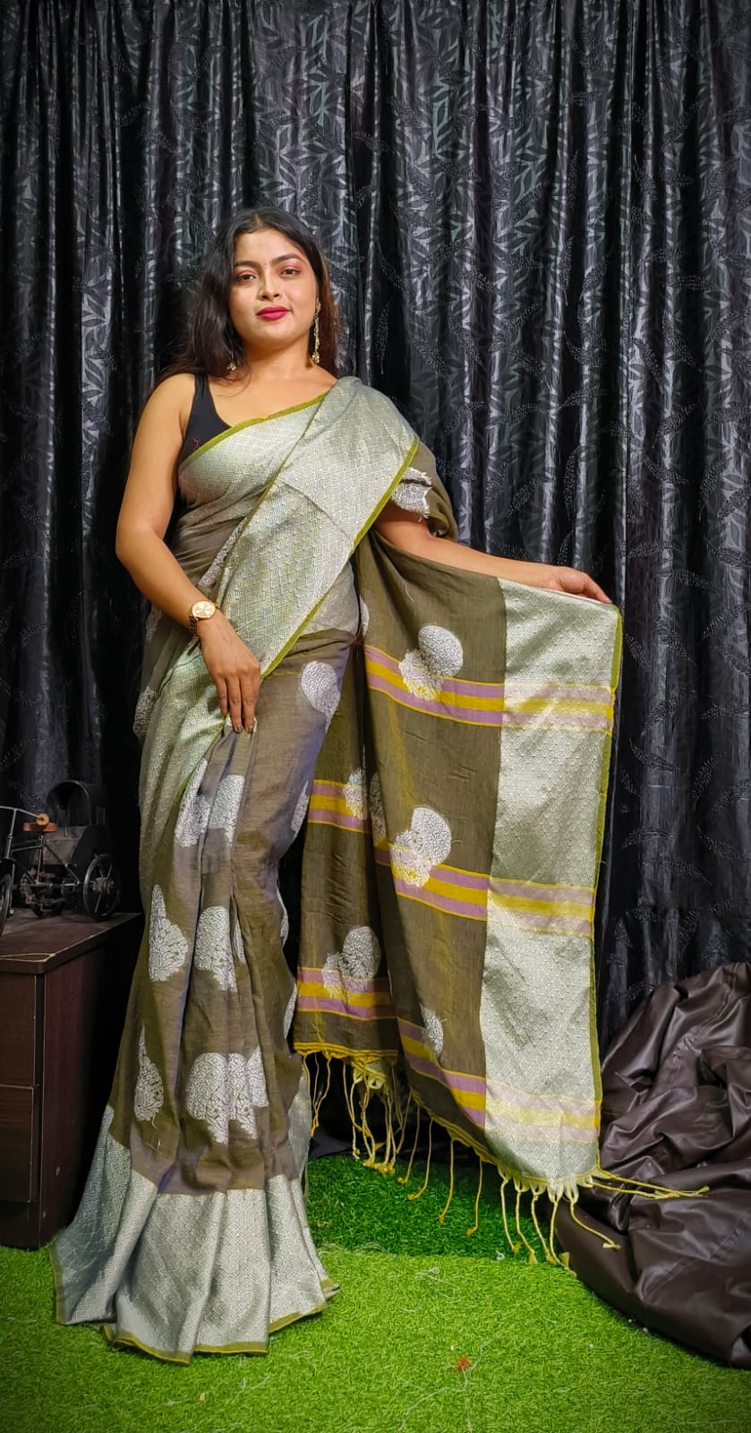 Handloom Khadi Cotton Boutique Saree