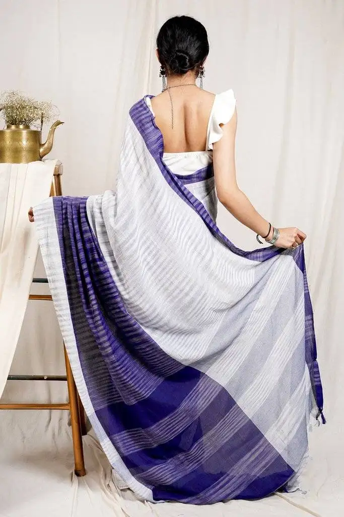 Terracotta Grace Handloom Blended Cotton Saree