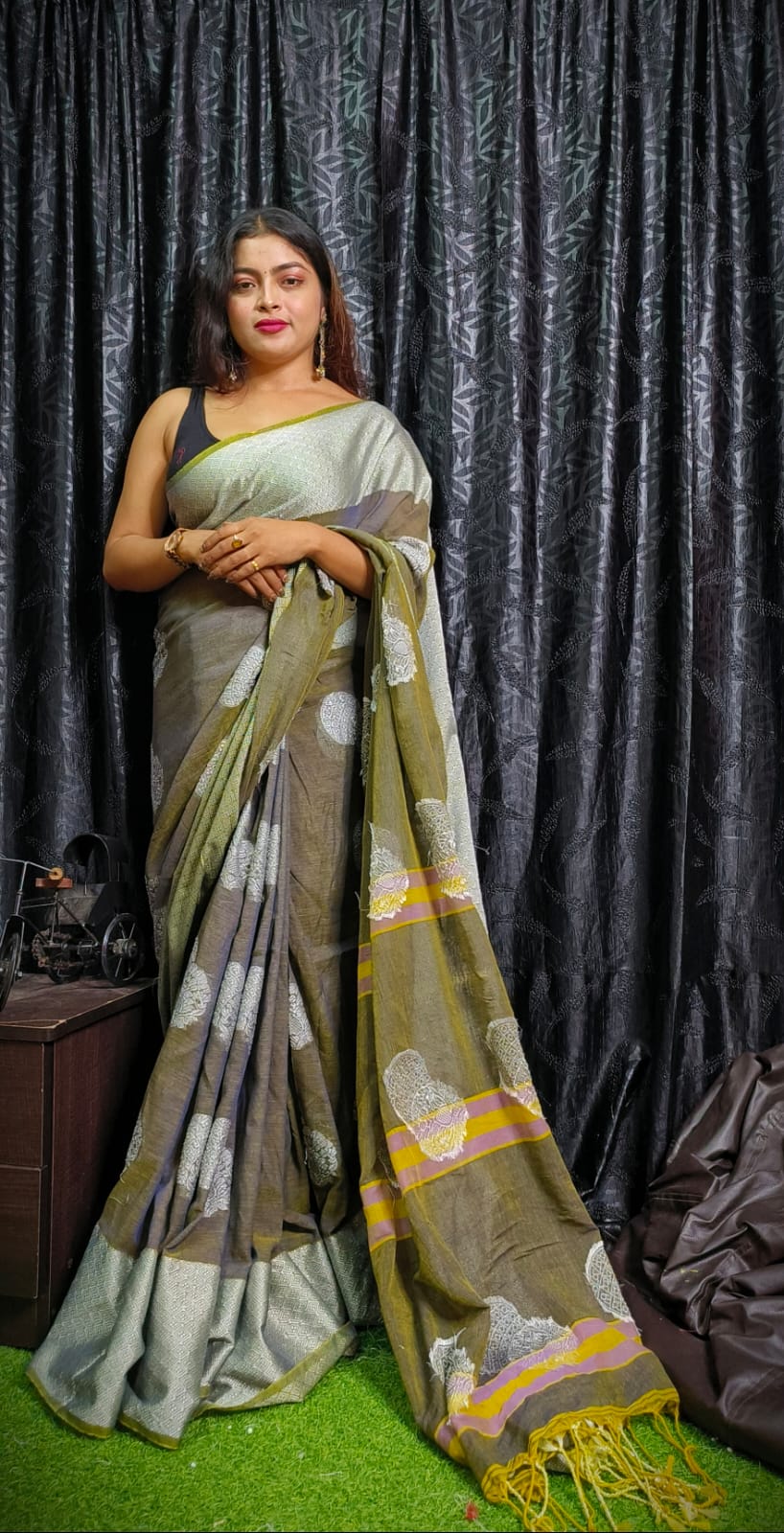 Handloom Khadi Cotton Boutique Saree